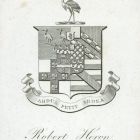 Ex libris - Robert Heron címeres