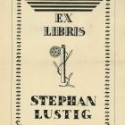 Ex libris - Stephani Lustig