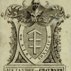 Ex libris - Alexander de Graybner címeres