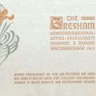 Céghirdető kártya - The Gresham. Lebensversicherungsactien-Gesellschaft