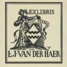 Ex libris - L.J. van der Haer