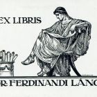 Ex libris - Dr. Ferdinandi Láng