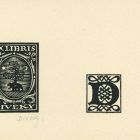 Ex libris és szignet - Divéky + monogram (ipse)