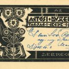 Alkalmi grafika - Tagsági jegy: Ajtósi Dürer Céh, 1936