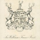 Ex libris - Sir William Fraser Bart címeres