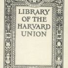 Ex libris - Library of the Harward Union