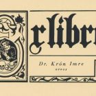 Ex libris - Dr. Krón Imre orvos