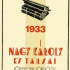 Alkalmi grafika - Újévi üdvözlet: BÚÉK 1933 Nagy Károly és Társai