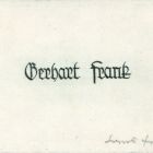 Névjegykártya - Gerhart Frank