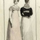 Divatkép - női viseletek, melléklet, Journal des Ladies et des Modes, Costume Parisien