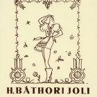 Ex libris - H. Báthori Joli könyvtárából