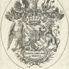 Ex libris - Heinrich von Gudenus (1839-1915) címeres