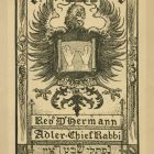 Ex libris - Adler Chief Rabbi