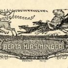 Ex libris - Berta Hirschinger