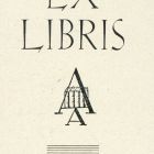 Ex libris - Firma A. Auspitz - Auspitz Adolf könyvkereskedése, Lugos (Lugoj)