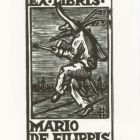 Ex libris - Mario de Filippis (Commedia dell'arte figura - zenész)