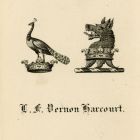 Ex libris - L. F. Vernon Harcourt címeres