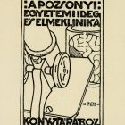 Ex libris - Pozsonyi Egyetemi Ideg és Elmeklinika Könyvtárából