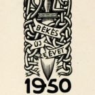 Alkalmi grafika - Újévi üdvözlet: 1950 Békés új évet