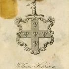 Ex libris - William Harrison címeres