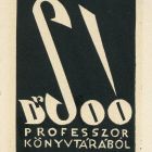 Ex libris - Dr. Soó (Rezső) professzor könyvtárából