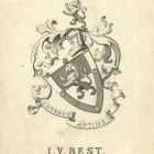 Ex libris - I. V. Best címeres