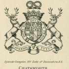 Ex libris - Spencer Compton Cavendish, Devonshire 8. hercege címeres