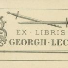 Ex libris - Gerorgii Lecca