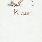 Ex libris - Klárié (Tüdős Klári)