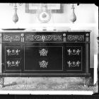 Üvegnegatív - szekrény, fiókos, Louis XVI. stílus