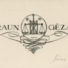 Szignet - Braun Géza