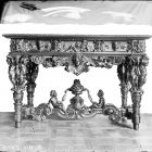 Üvegnegatív - asztal, késő reneszánsz, olasz, 18.század eleje, Ráth György Múzeum