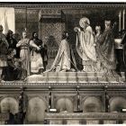 Fénykép - Székely Bertalan: Szent István koronázás, falfestmény, XIX. sz. vége, Pécs Székesegyház