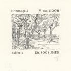 Ex libris - Dr. Soós Imre (Hommage a V. van Gogh)