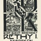 Alkalmi grafika - Újévi üdvözlőlap: BUÉK Réthy I. Debrecen