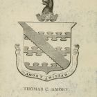 Ex libris - Thomas C. Amory címeres