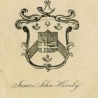 Ex libris - James John Hornby címeres