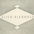 Névjegykártya - Alice Birnholz