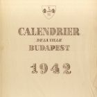 Terv - Calendrier de la ville Budapest 1942, címlap