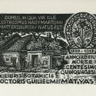 Ex libris - Botanicis doctoris Guilielmi Mátyás