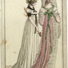 Divatkép - két nőalak, melléklet, Costume Parisien
