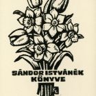 Ex libris - Sándor Istvánék könyve