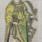 Hímzett figura (kazulakereszt részlete) - Szent Lőrinc