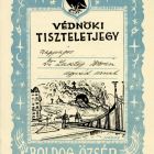 Tiszteletjegy - Magyar Pálosrend Vezetősége Dr. Lustig Istvánnak