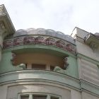 Épületfotó - a Weiss-ház (Budapest, Szent István krt. 12.) délkeleti sarkának negyedik emeleti loggiája