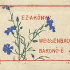 Ex libris - Weissenbach bárónő