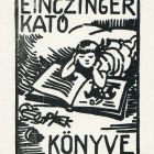 Ex libris - Einczinger Kató könyve