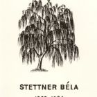 Emléklap - In memoriam Stettner Béla
