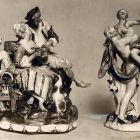 Fénykép - az ” Ősz” és a  ”Szabin nők elrablása” c. szoborcsoport,porcelán, Bécs, 1755-1760 körül, XIII-XIV. Ernst Aukció