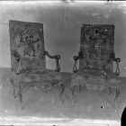 Üvegnegatív - karosszékek,,németalföldi gobelinnel bevonva,18. század,  Eszterházy kastély, Fertőd